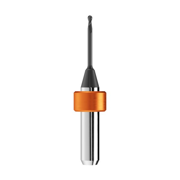 T16 - VHM-Radiusfräser Ø1,5mm, optimiert für die Zirkonoxid, PMMA, Wachs-Bearbeitung