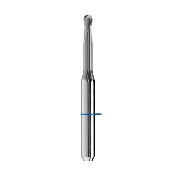 solid carbide ballnose end mill Ø2mm, optimized for machining CoCr