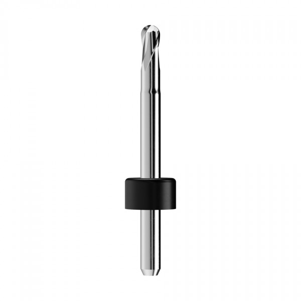solid carbide ballnose end mill Ø3mm, optimized for machining zirconium oxide, PMMA, wax