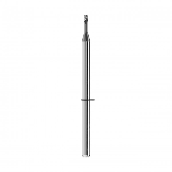 solid carbide end mill Ø1,5mm, optimized for machining CoCr, titanium