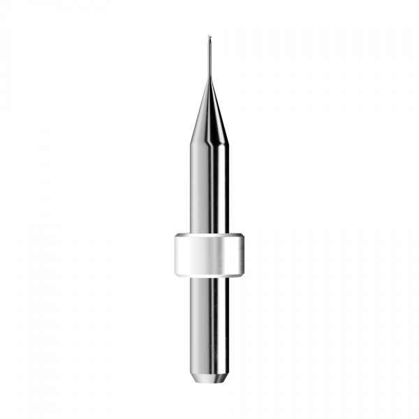 solid carbide ballnose end mill Ø0,6mm, optimized for machining zirconium oxide, PMMA, wax