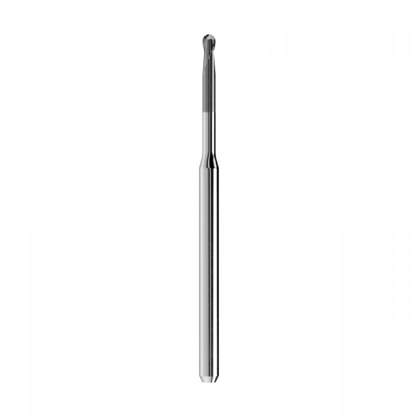 solid carbide ballnose end mill Ø2mm, optimized for machining zirconium oxide