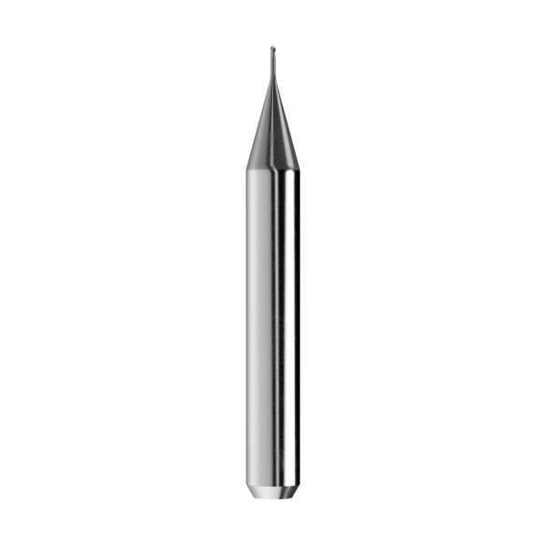 solid carbide ballnose end mill Ø0,6mm, optimized for machining CoCr, titanium