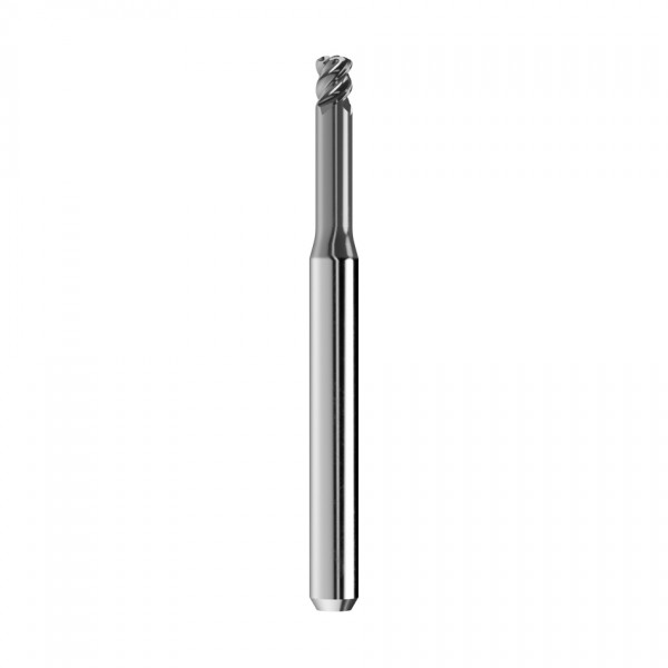 solid carbide high feed end mill Ø3mm, optimized for machining CoCr, titanium