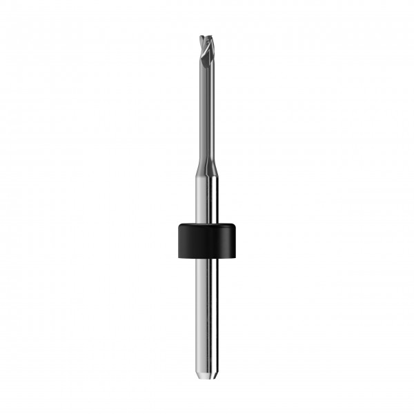 solid carbide torus end mill Ø2mm, optimized for machining CoCr, titanium