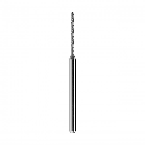 solid carbide twist drill Ø1,5mm, optimized for machining CoCr, titanium