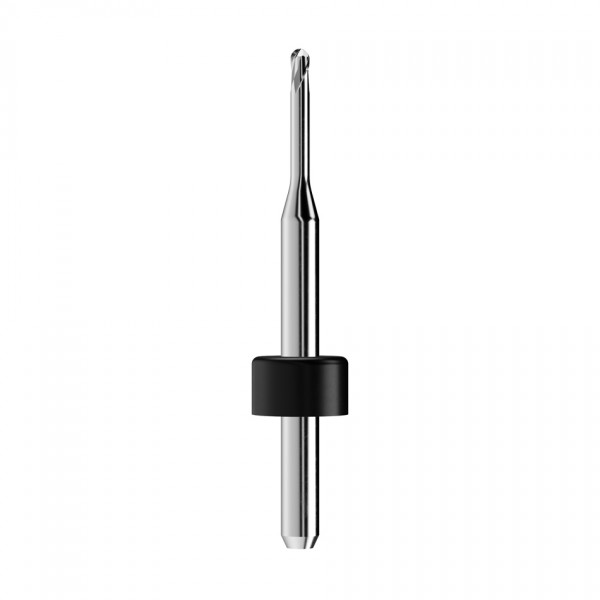 solid carbide ballnose end mill Ø1,5mm, optimized for machining zirconium oxide, PMMA, wax