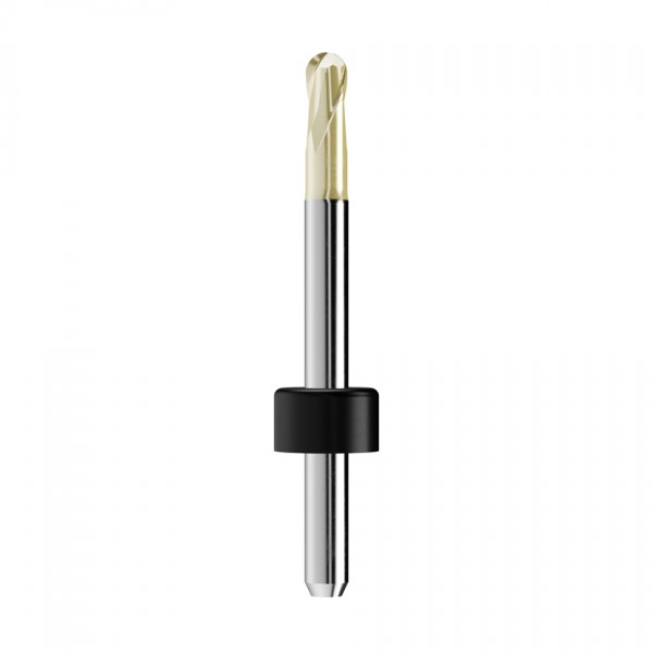 solid carbide ballnose end mill Ø3mm, optimized for machining zirconium oxide, PMMA