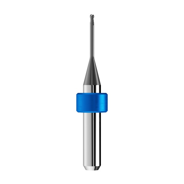 solid carbide ballnose end mill Ø1,5mm, optimized for machining CoCr, titanium