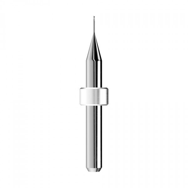 solid carbide ballnose end mill Ø0,6mm, optimized for machining zirconium oxide, PMMA, wax