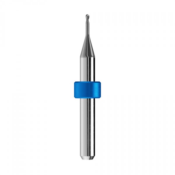 solid carbide ballnose end mill Ø1,5mm, optimized for machining CoCr, titanium