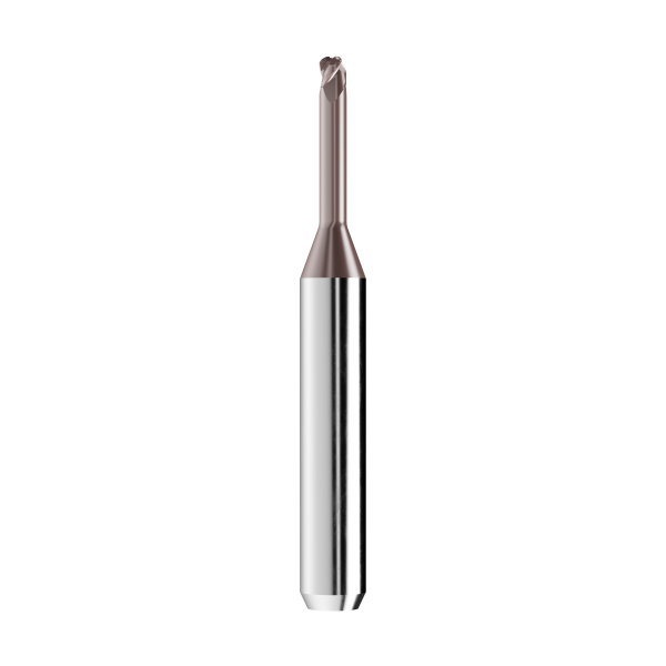 solid carbide high speed end mill Ø2,5mm, optimized for machining CoCr, titanium