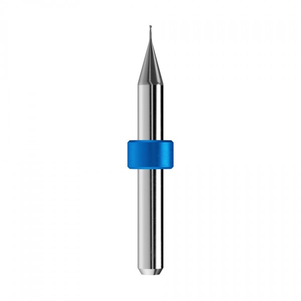 solid carbide ballnose end mill Ø0,6mm, optimized for machining CoCr, titanium
