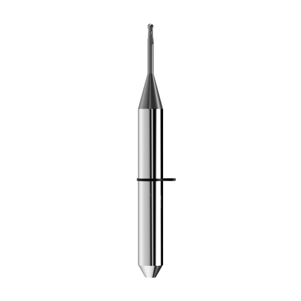 solid carbide ballnose end mill Ø1,0mm, optimized for machining CoCr, titanium