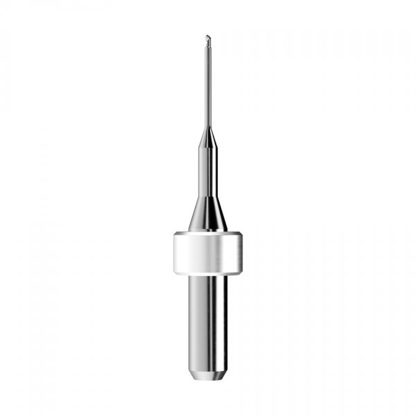 solid carbide ballnose end mill Ø1mm, optimized for machining PMMA, PEEK, wax