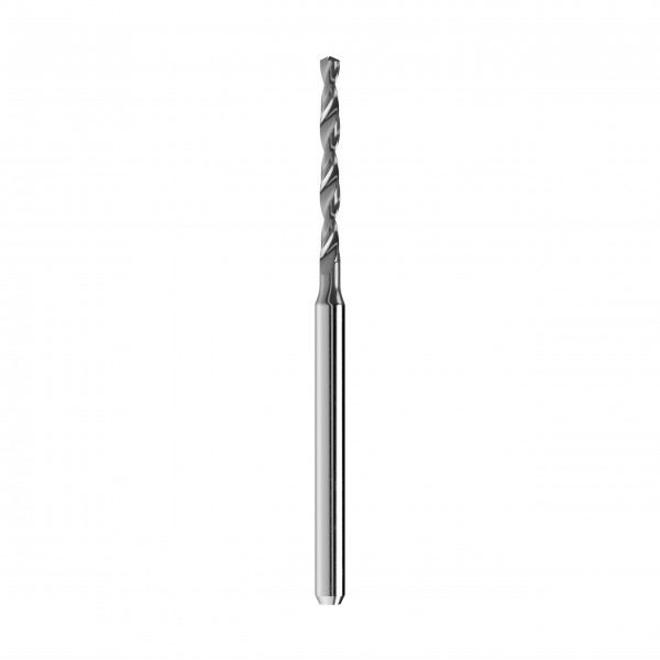 solid carbide twist drill Ø2mm, optimized for machining CoCr, titanium