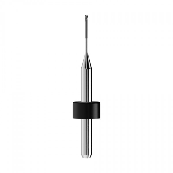 solid carbide ballnose end mill Ø0,8mm, optimized for machining zirconium oxide