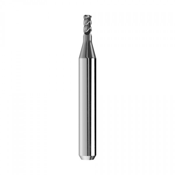 solid carbide torus end mill Ø3mm, optimized for machining CoCr, titanium