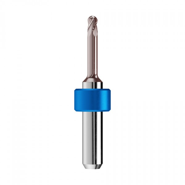 solid carbide ballnose end mill Ø3mm, optimized for machining CoCr, titanium