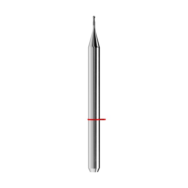 solid carbide ballnose end mill Ø0,6mm, optimized for machining zirconium oxide