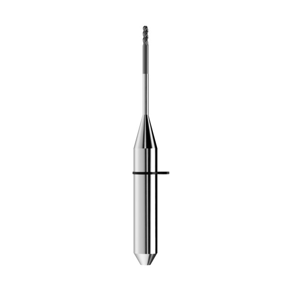 solid carbide ballnose end mill Ø1,0mm, optimized for machining zirconium oxide