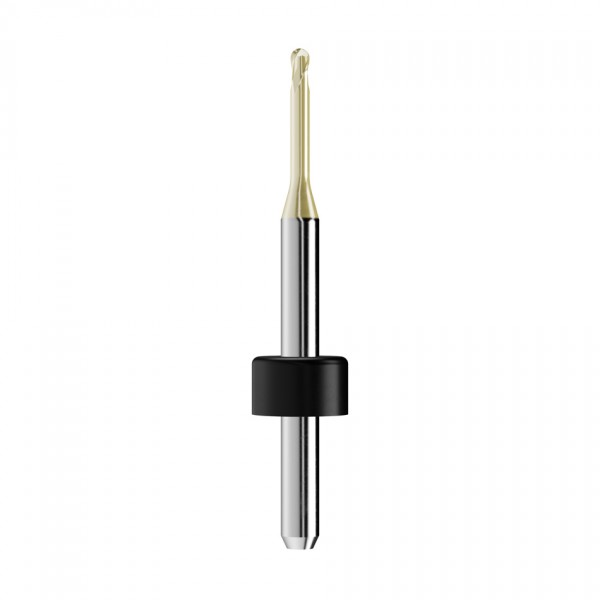 solid carbide ballnose end mill Ø1,5mm, optimized for machining zirconium oxide, PMMA