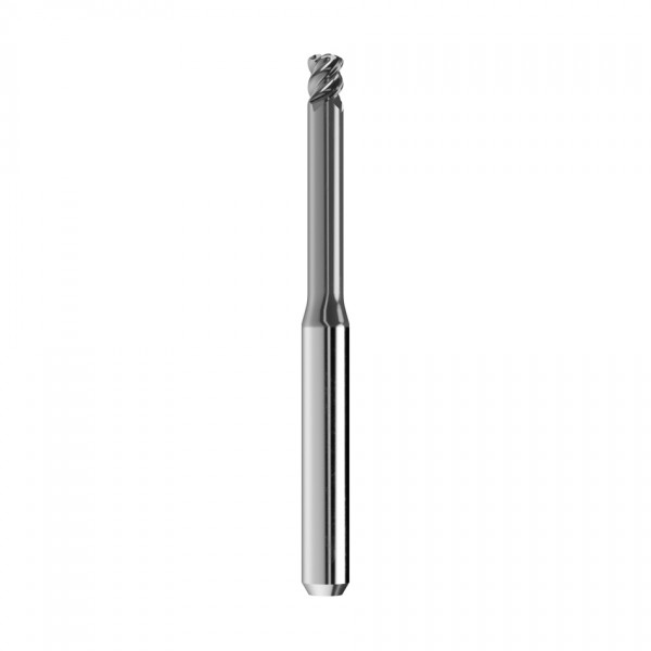 solid carbide high feed end mill Ø3mm, optimized for machining CoCr, titanium