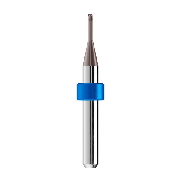 solid carbide high speed end mill Ø2,0mm, optimized for machining CoCr, titanium