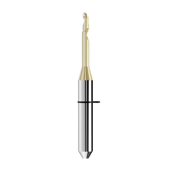 solid carbide ballnose end mill Ø2,0mm, optimized for machining PMMA, PEEK, wax