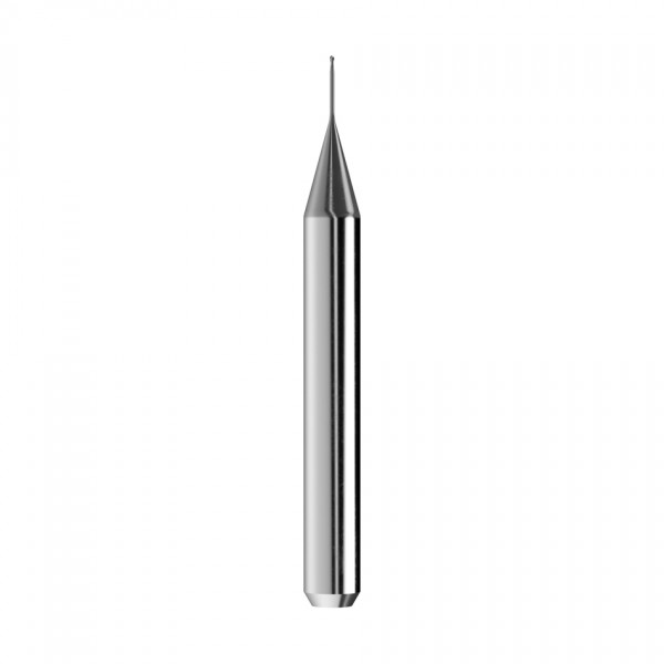 solid carbide ballnose end mill Ø0,5mm, optimized for machining CoCr, titanium