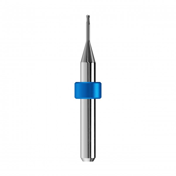 solid carbide ballnose end mill Ø1,5mm, optimized for machining CoCr, titanium