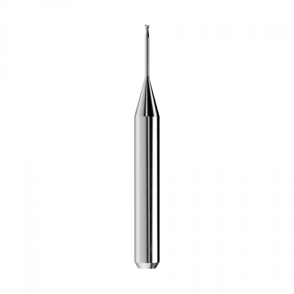 solid carbide end mill Ø1mm, optimized for machining zirconium oxide, PMMA, wax