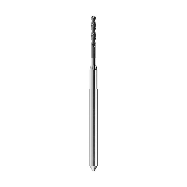 solid carbide ballnose end mill Ø2mm, optimized for machining zirconium oxide