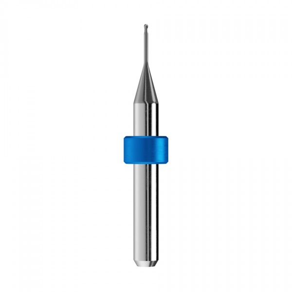 solid carbide ballnose end mill Ø1mm, optimized for machining composite