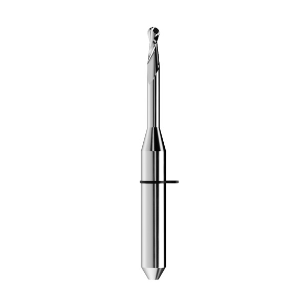 solid carbide ballnose end mill Ø2,0mm, optimized for machining zirconium oxide, PMMA, wax