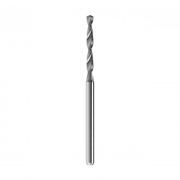 solid carbide twist drill Ø2,5mm, optimized for machining CoCr, titanium