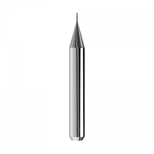 solid carbide ballnose end mill Ø0,6mm, optimized for machining CoCr, titanium