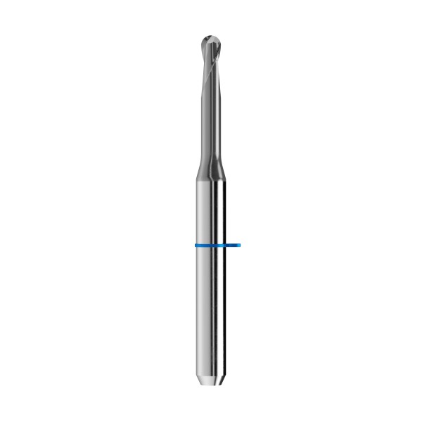 solid carbide ballnose end mill Ø2mm, optimized for machining CoCr