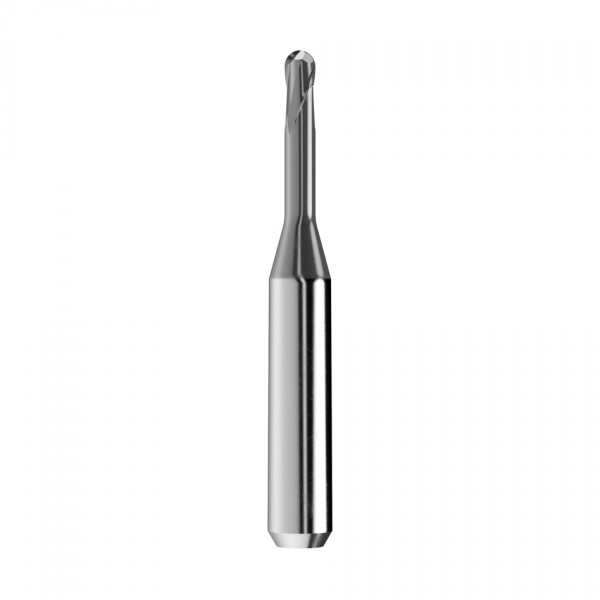 solid carbide ballnose end mill Ø3mm, optimized for machining CoCr, titanium